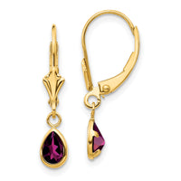 14k 6x4mm Rhodolite Garnet/June Earrings-XBE90