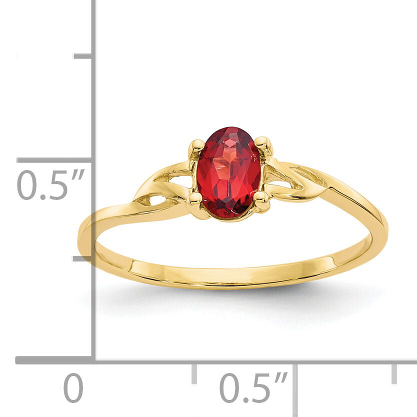 14k Garnet Birthstone Ring-XBR130