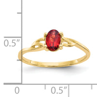 14k Garnet Birthstone Ring-XBR130