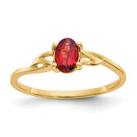 14k Garnet Birthstone Ring-XBR130