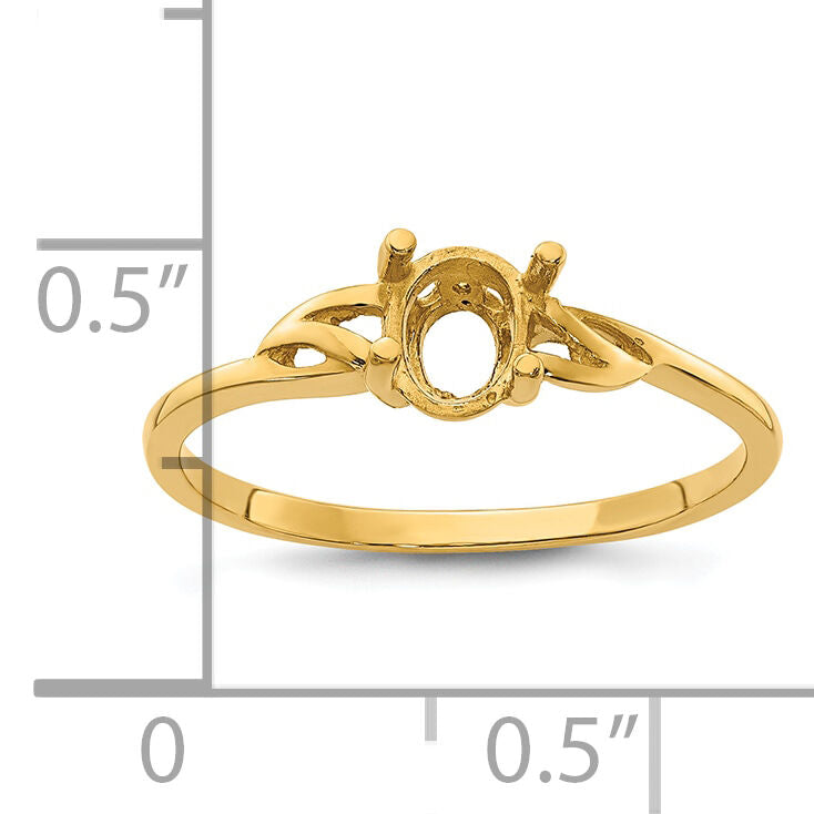 14ky Birthstone Ring Mounting-XBR130M