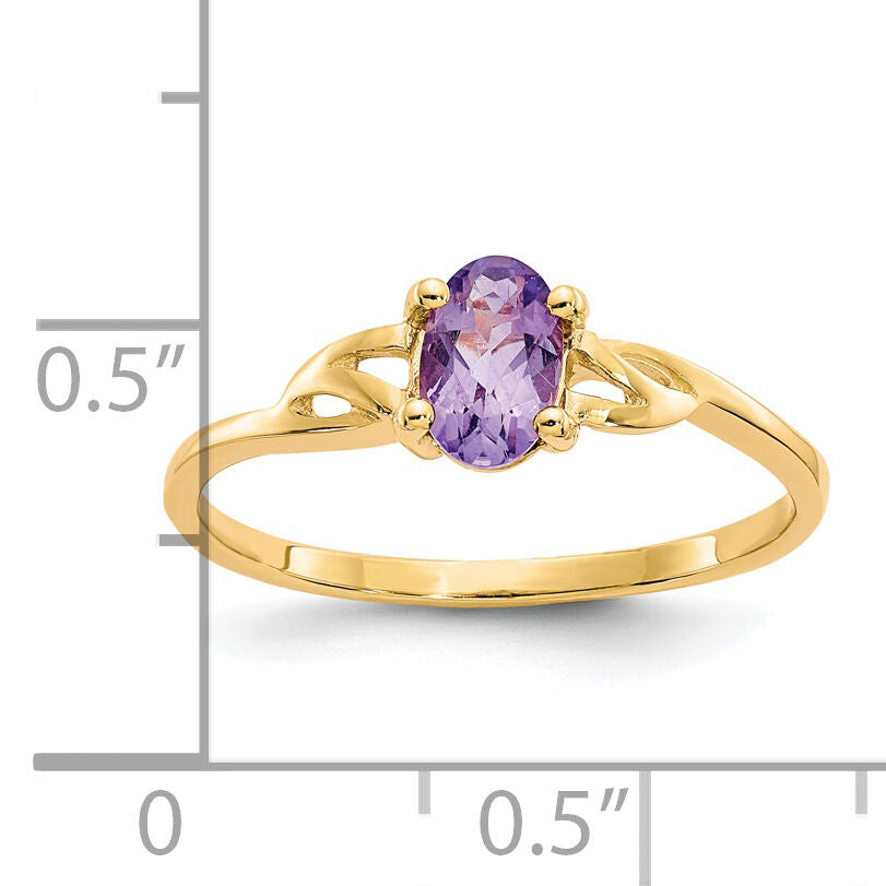 14k Amethyst Birthstone Ring-XBR131