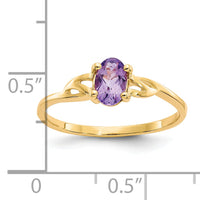 14k Amethyst Birthstone Ring-XBR131