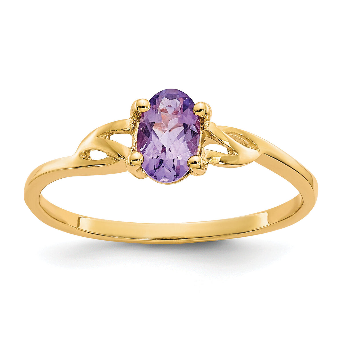 14k Amethyst Birthstone Ring-XBR131