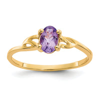 14k Amethyst Birthstone Ring-XBR131