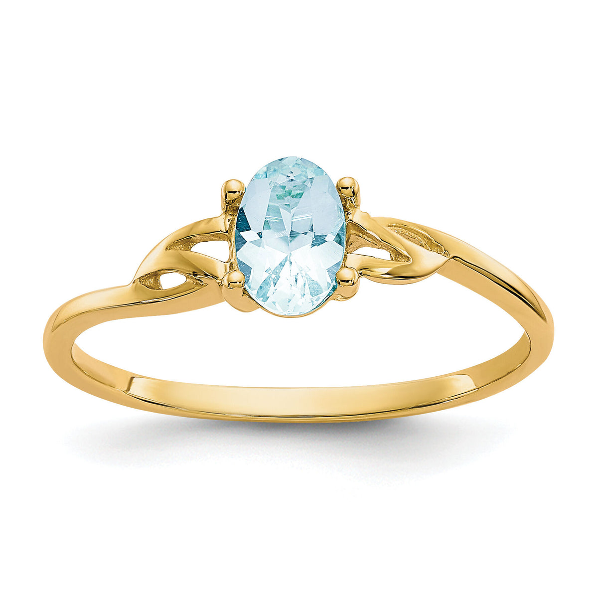 14k Aquamarine Birthstone Ring-XBR132