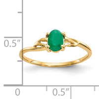 14k Emerald Birthstone Ring-XBR134