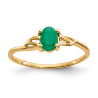 14k Emerald Birthstone Ring-XBR134
