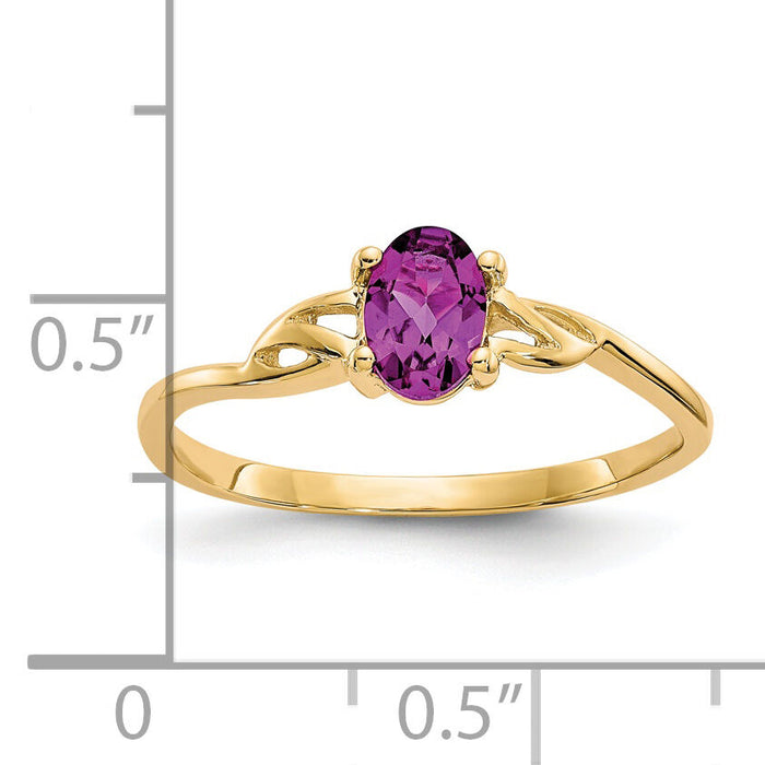 14k Rhodolite Garnet Birthstone Ring-XBR135