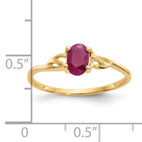 14k Ruby Birthstone Ring-XBR136