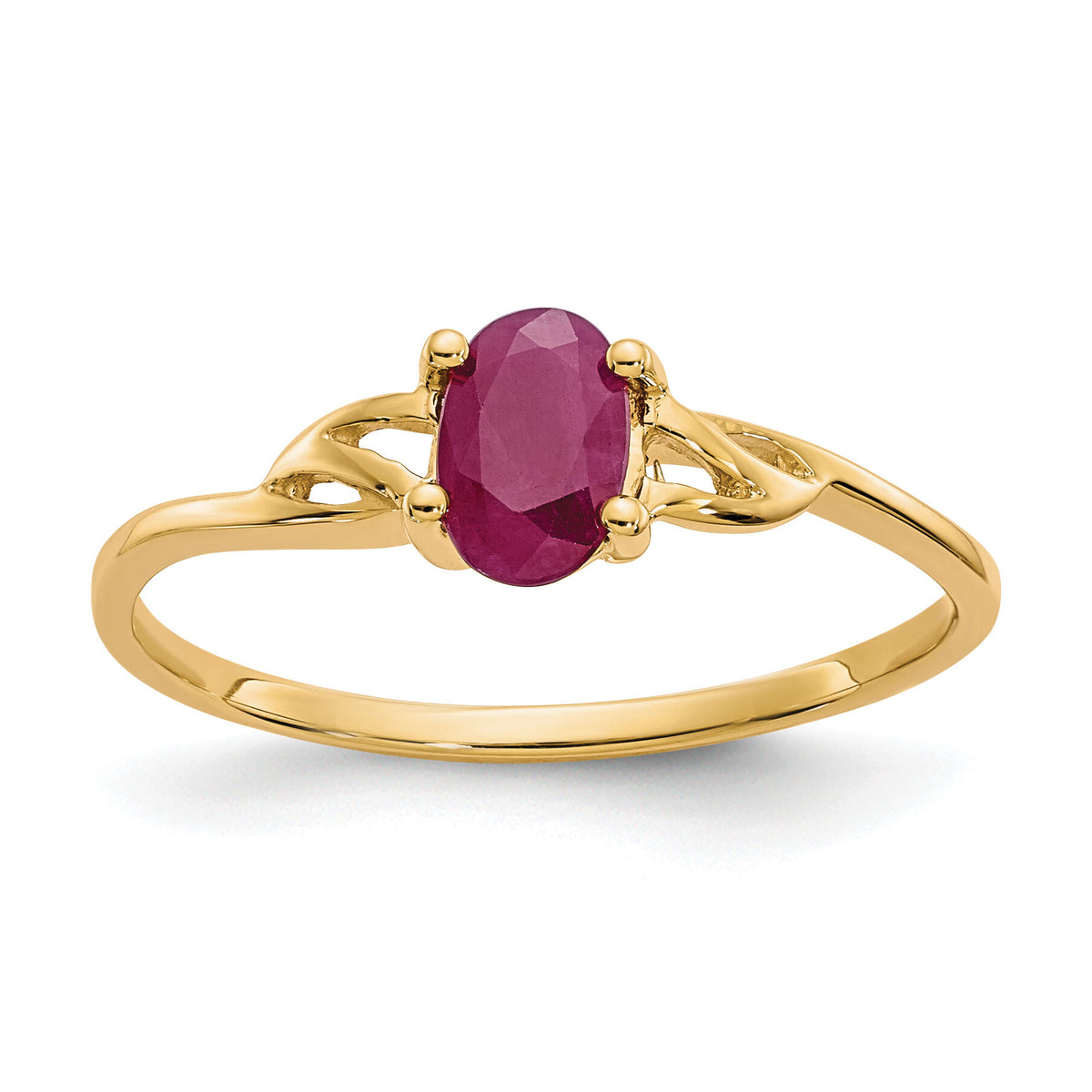 14k Ruby Birthstone Ring-XBR136