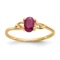 14k Ruby Birthstone Ring-XBR136