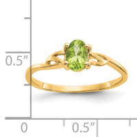 14k Peridot Birthstone Ring-XBR137