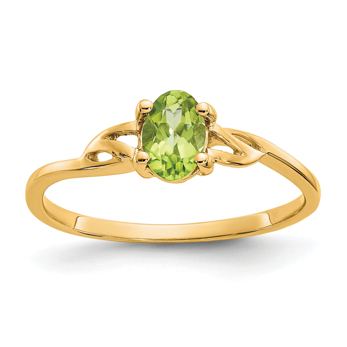 14k Peridot Birthstone Ring-XBR137