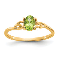 14k Peridot Birthstone Ring-XBR137