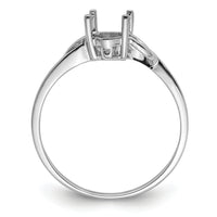 14k White Gold Birthstone Ring Mounting-XBR142M