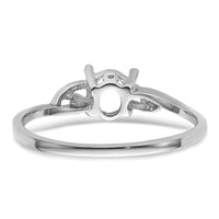 14k White Gold Birthstone Ring Mounting-XBR142M