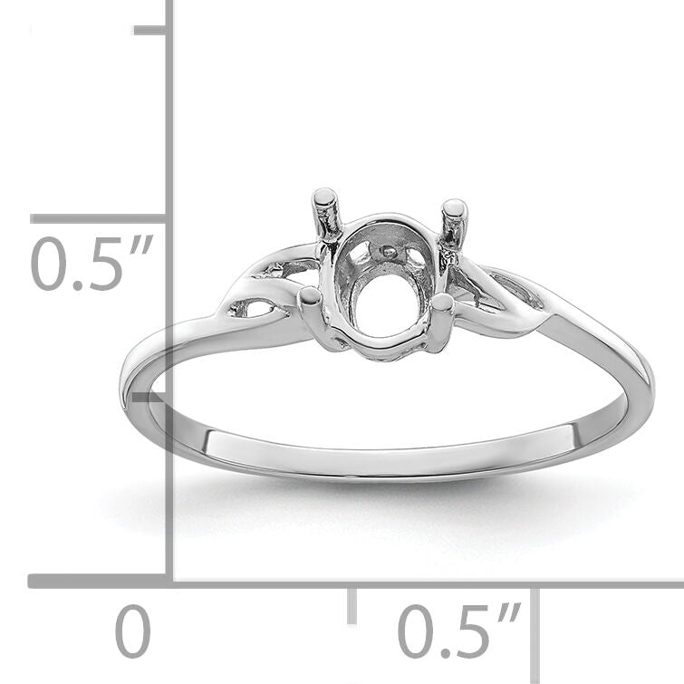 14k White Gold Birthstone Ring Mounting-XBR142M