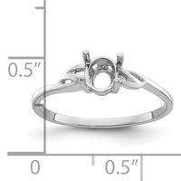 14k White Gold Birthstone Ring Mounting-XBR142M
