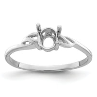 14k White Gold Birthstone Ring Mounting-XBR142M