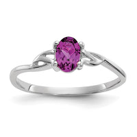 14k White Gold Rhodolite Garnet Birthstone Ring-XBR147