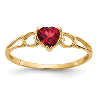 14k Garnet Birthstone Ring-XBR154