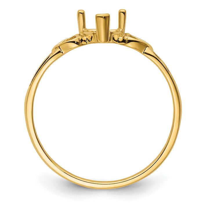 14k Birthstone Ring Mounting-XBR154M