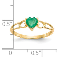 14k Emerald Birthstone Ring-XBR158