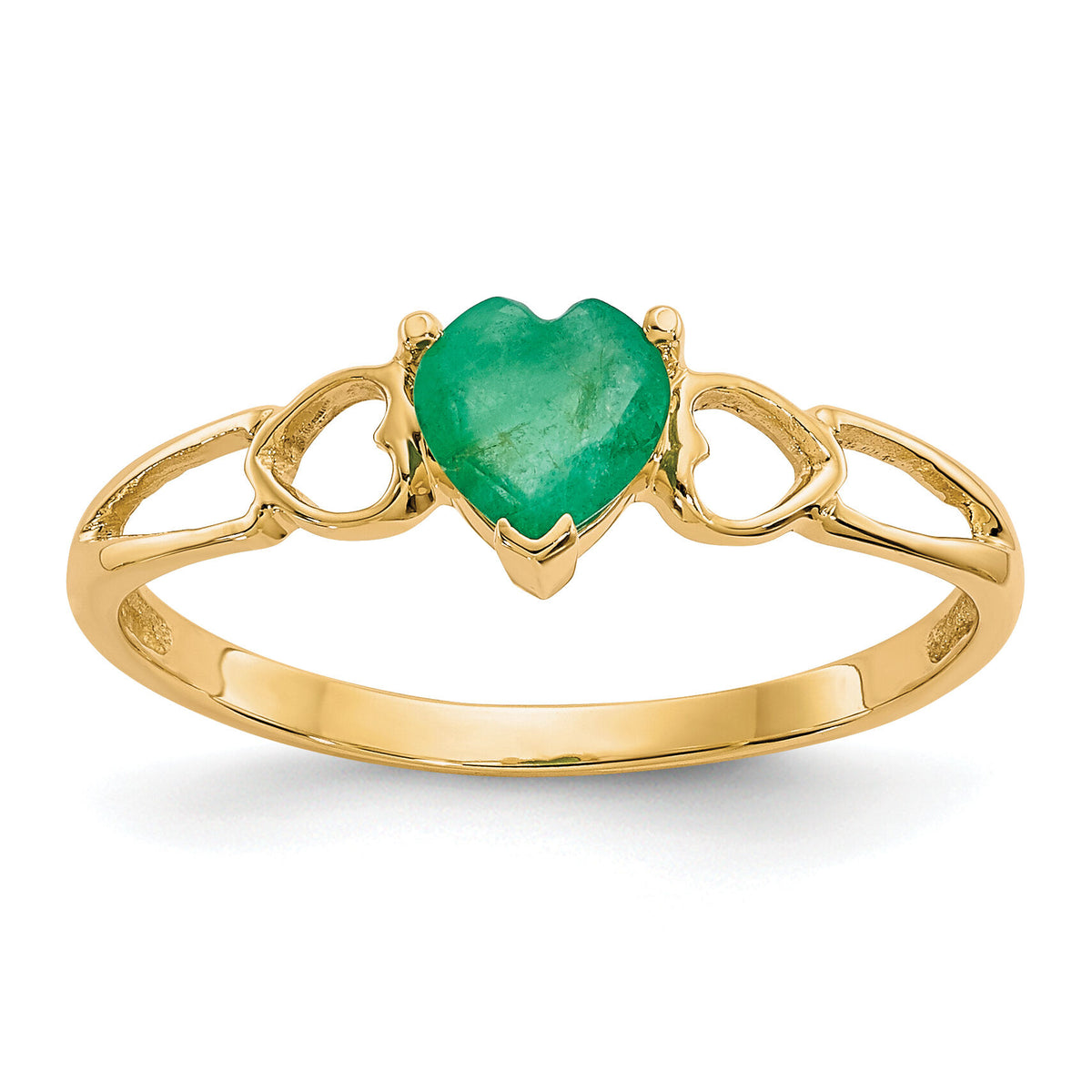 14k Emerald Birthstone Ring-XBR158