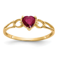 14k Ruby Birthstone Ring-XBR160