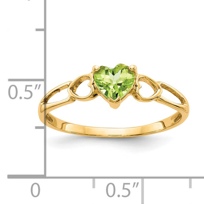 14k Peridot Birthstone Ring-XBR161