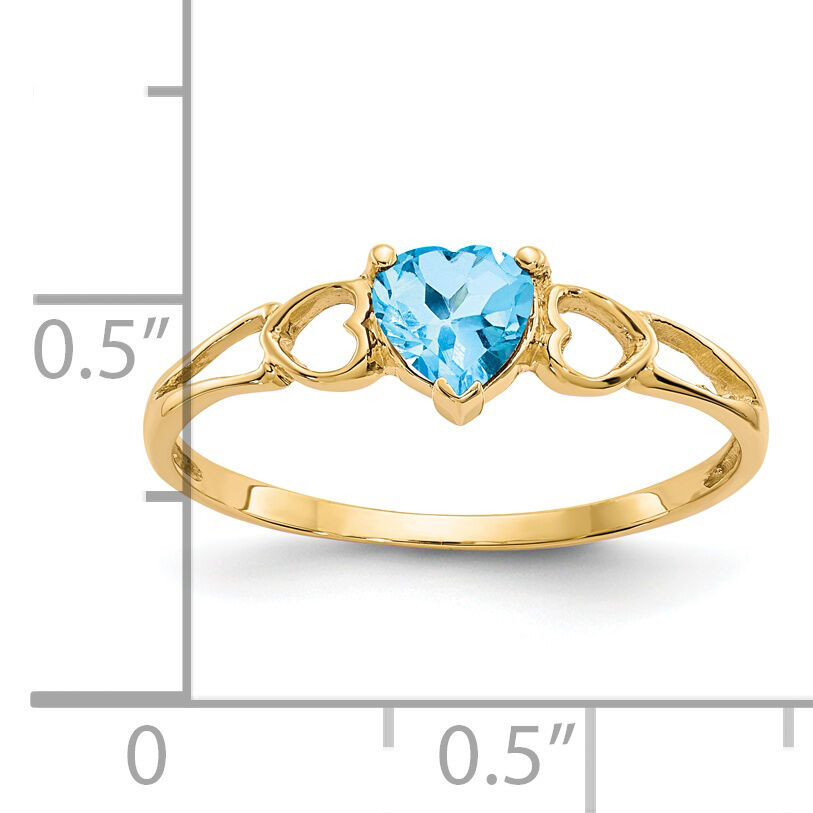 14k Blue Topaz Birthstone Ring-XBR165