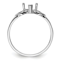 14k White Gold Birthstone Ring Mounting-XBR166M
