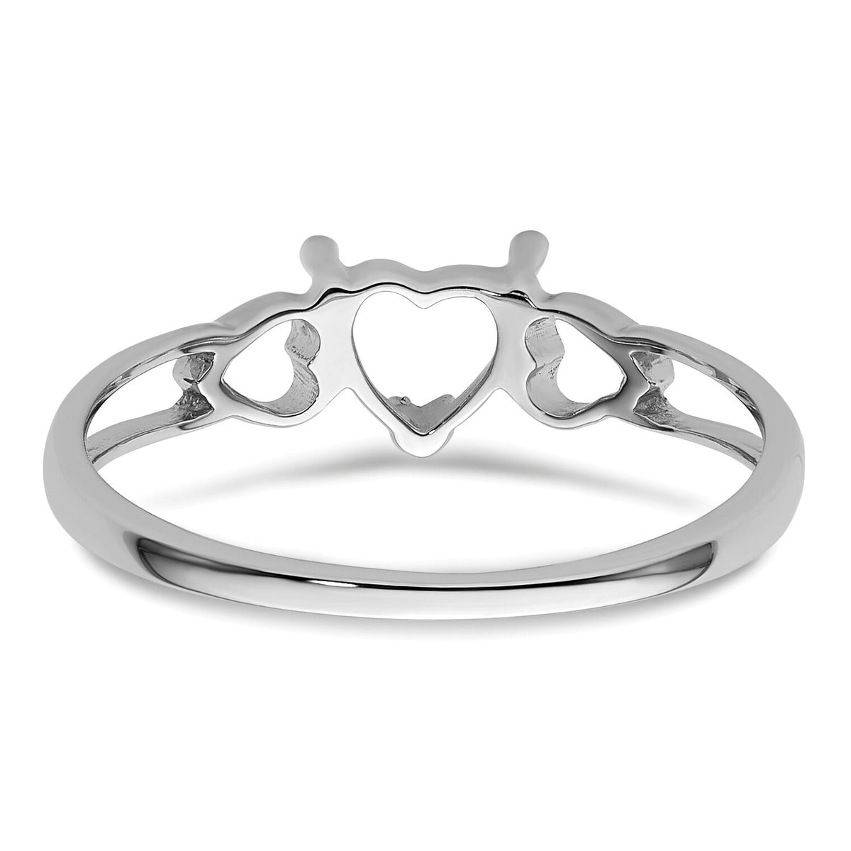 14k White Gold Birthstone Ring Mounting-XBR166M