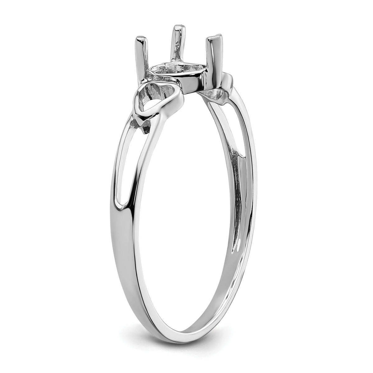 14k White Gold Birthstone Ring Mounting-XBR166M