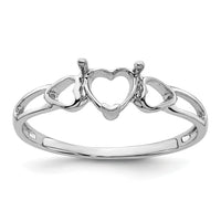 14k White Gold Birthstone Ring Mounting-XBR166M