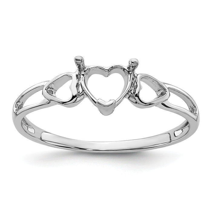 14k White Gold Birthstone Ring Mounting-XBR166M