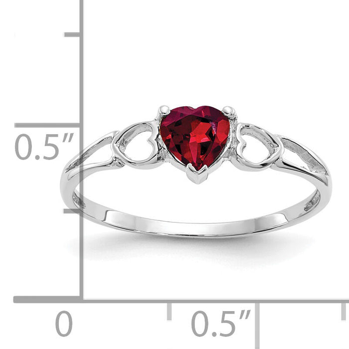 14k White Gold Rhodolite Garnet Birthstone Ring-XBR171