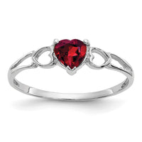 14k White Gold Rhodolite Garnet Birthstone Ring-XBR171