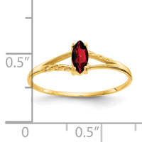 14k Garnet Birthstone Ring-XBR178