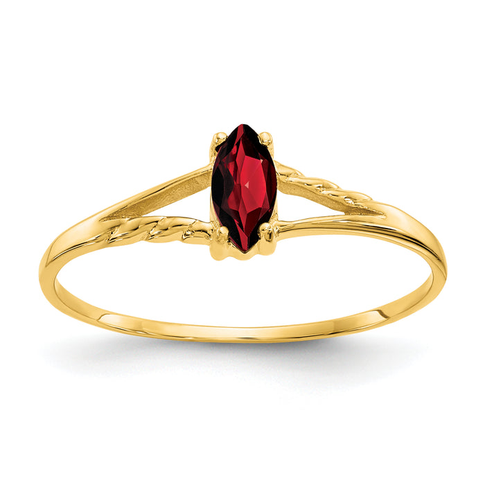 14k Garnet Birthstone Ring-XBR178