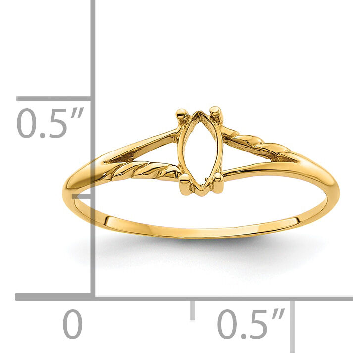 14k Birthstone Ring Mounting-XBR178M