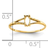 14k Birthstone Ring Mounting-XBR178M
