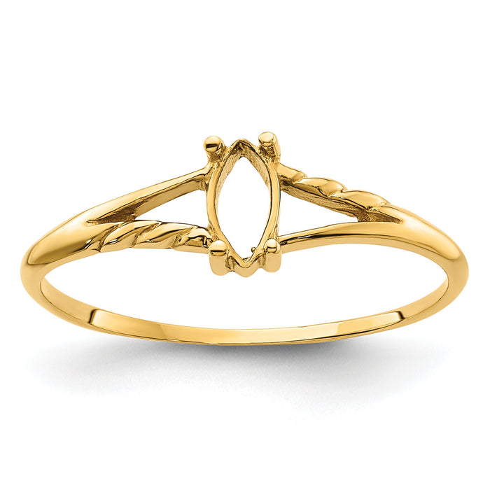 14k Birthstone Ring Mounting-XBR178M