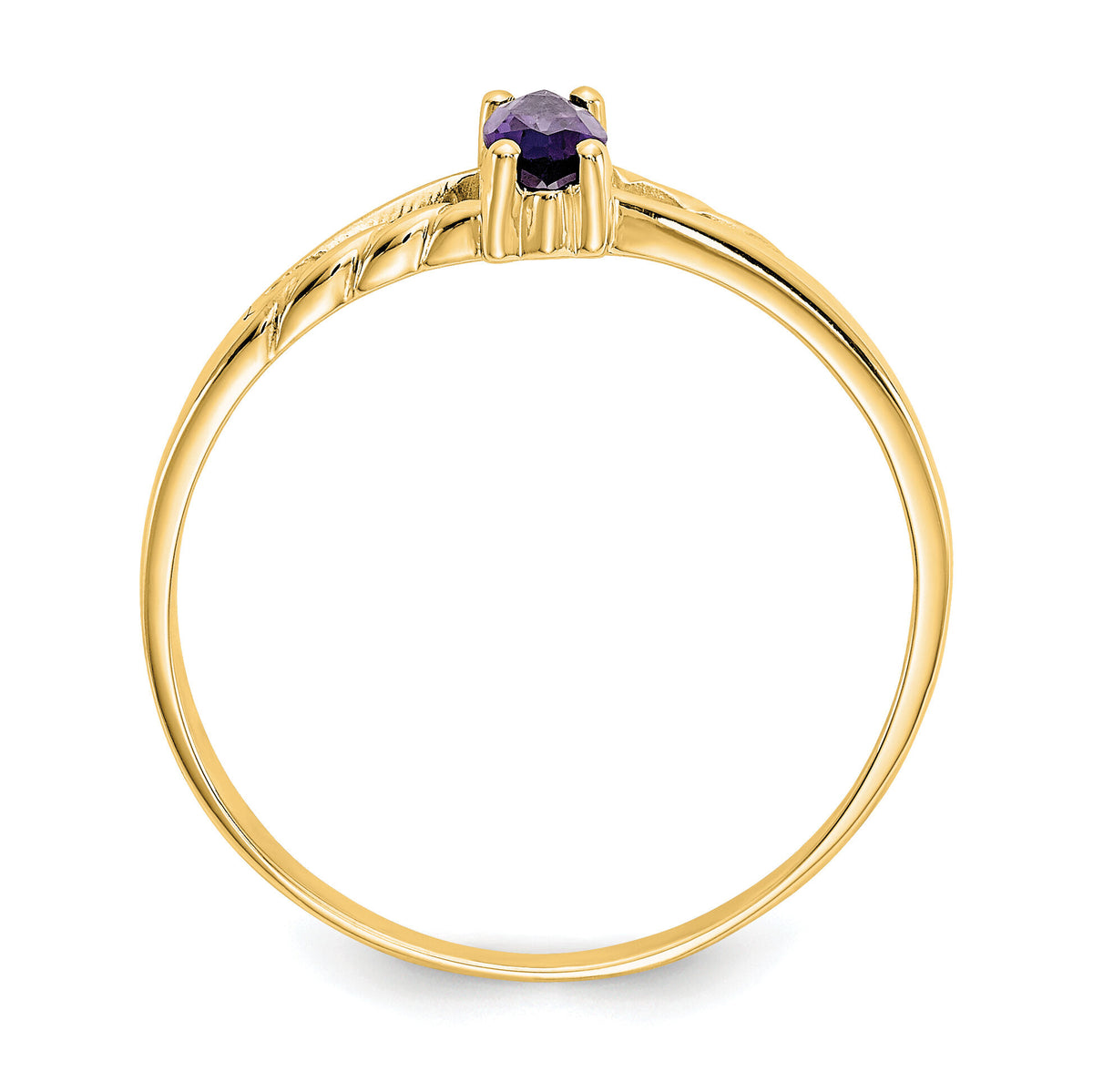 14k Amethyst Birthstone Ring-XBR179