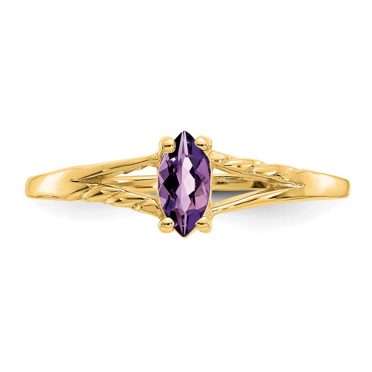 14k Amethyst Birthstone Ring-XBR179