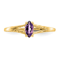 14k Amethyst Birthstone Ring-XBR179
