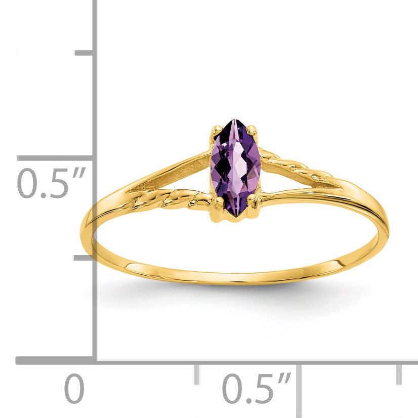 14k Amethyst Birthstone Ring-XBR179