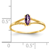 14k Amethyst Birthstone Ring-XBR179