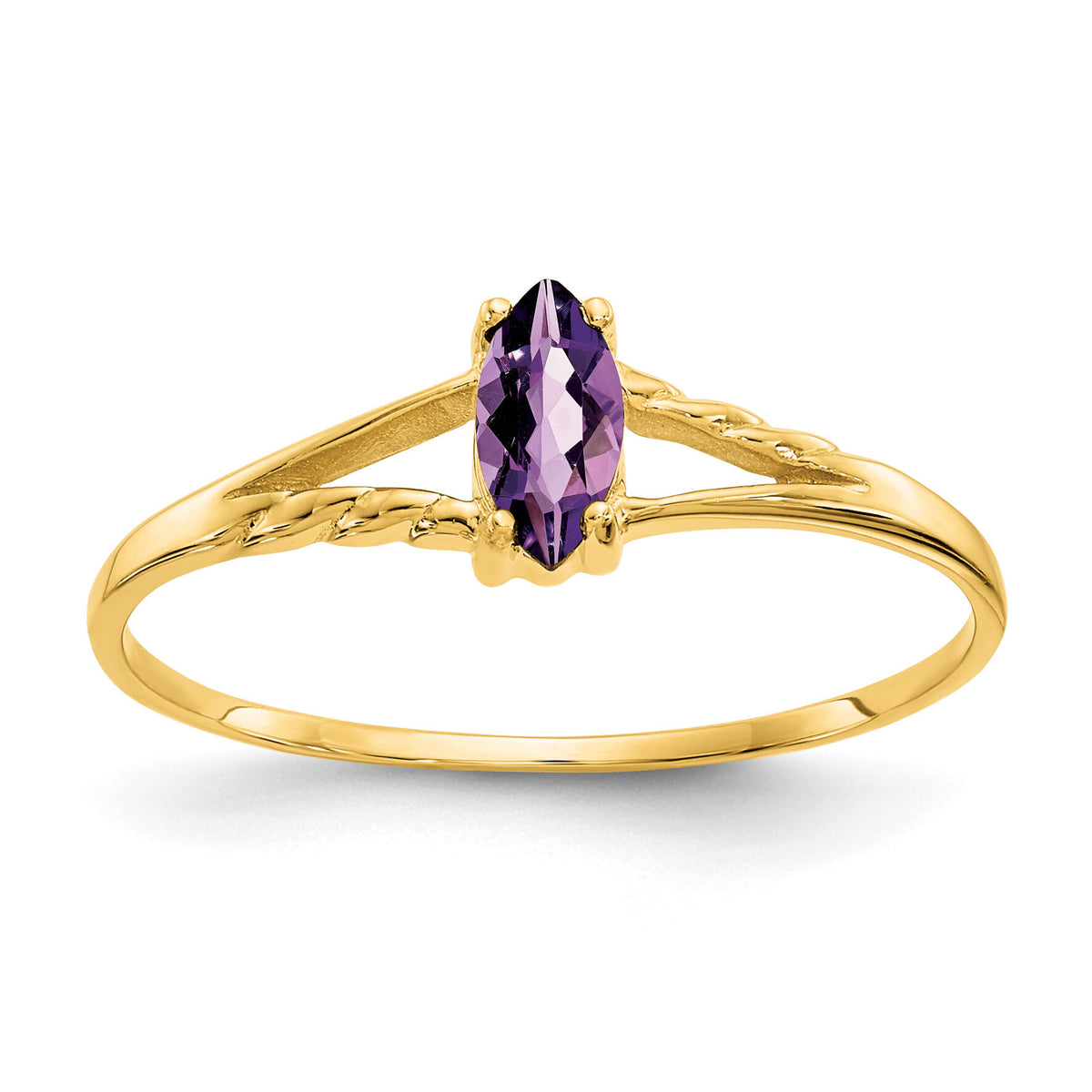 14k Amethyst Birthstone Ring-XBR179